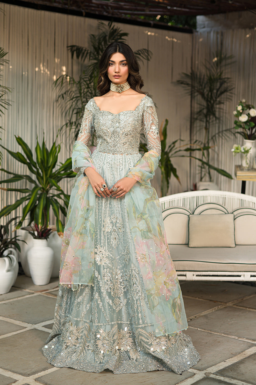 Pakistani Designer Dresses Anarkali Frock in Gold Color #J6100 | Pakistani  dress design, Designer dresses online, Maria b bridal